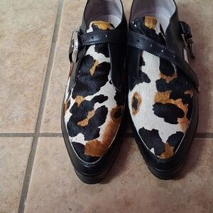 Jeremy Scott x Adidas Black and White Cow Print Oxfords Was Black And White